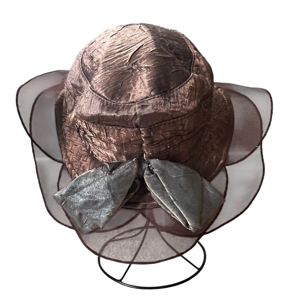 Vintage Petal Statement Hat with Bow – Elegant Retro Style